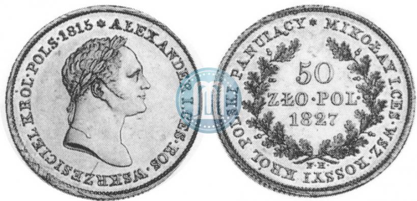 Picture 50 złotych 1827 year FH 