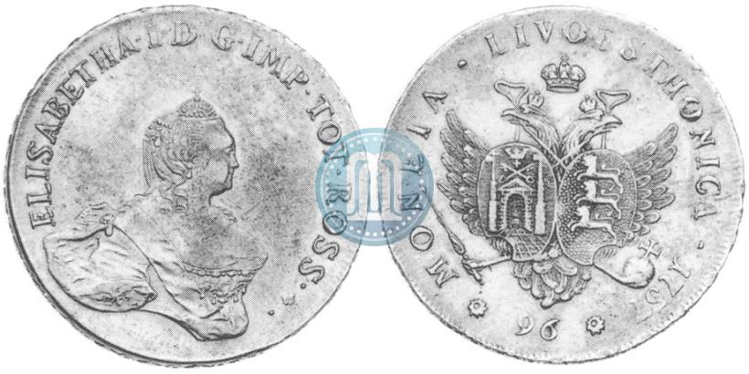 Фото 96 копеек 1757 года  "Ливонез"