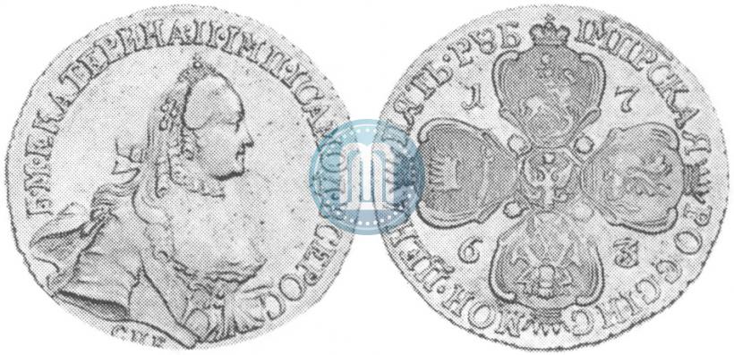 Picture 5 roubles 1763 year СПБ 