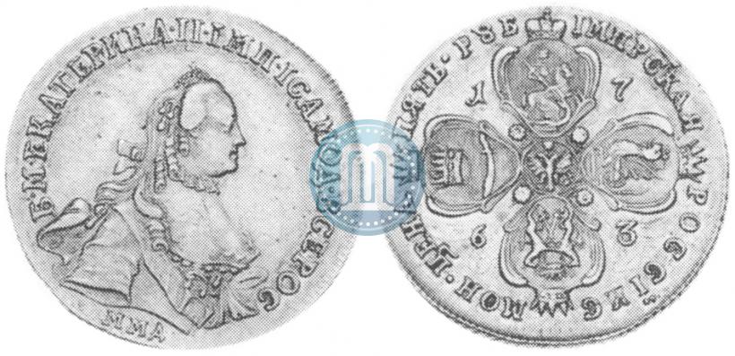 Picture 5 roubles 1763 year ММД 