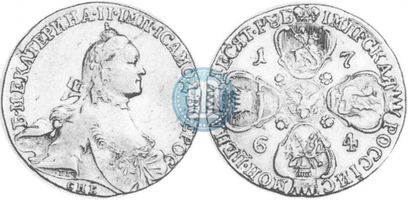 Picture 10 roubles 1764 year СПБ 