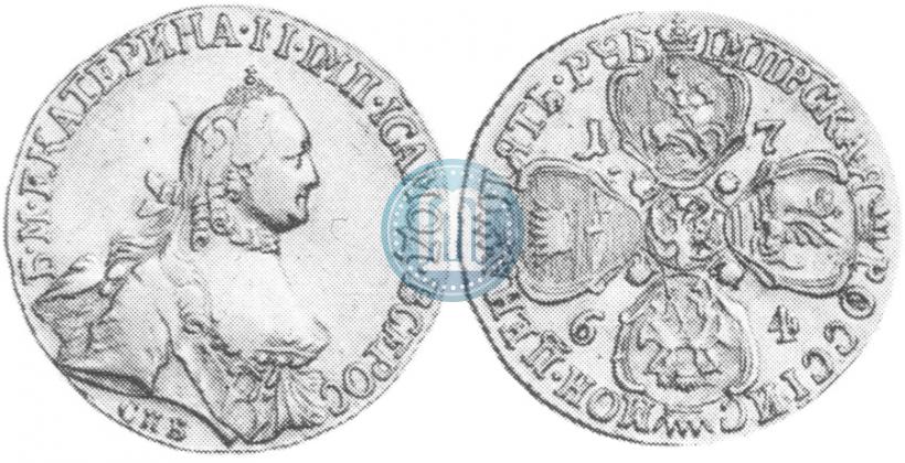 Фото 5 рублей 1764 года СПБ 