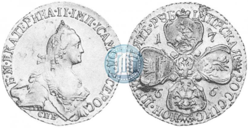Picture 5 roubles 1766 year СПБ 