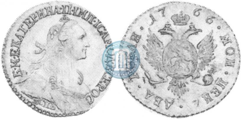 Picture 2 roubles 1766 year СПБ 
