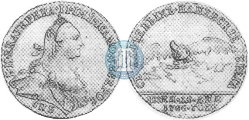 Picture Token Coin 1766 year  "For the court circus festival"