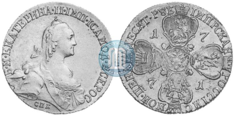 Picture 10 roubles 1771 year СПБ 