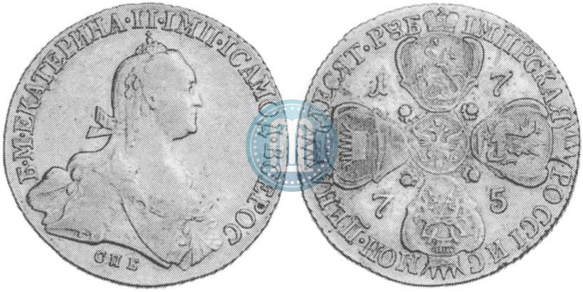 Picture 10 roubles 1775 year СПБ 