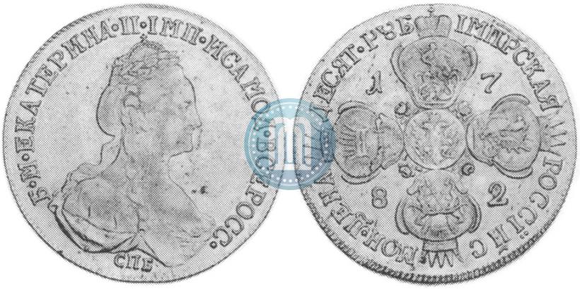 Фото 10 рублей 1782 года СПБ 
