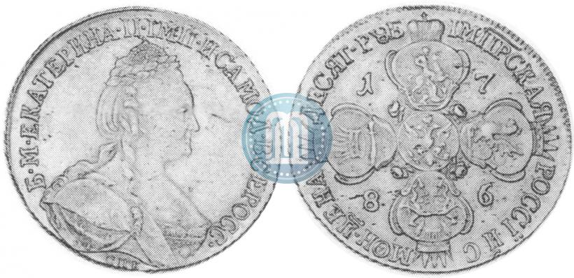 Picture 10 roubles 1786 year СПБ 