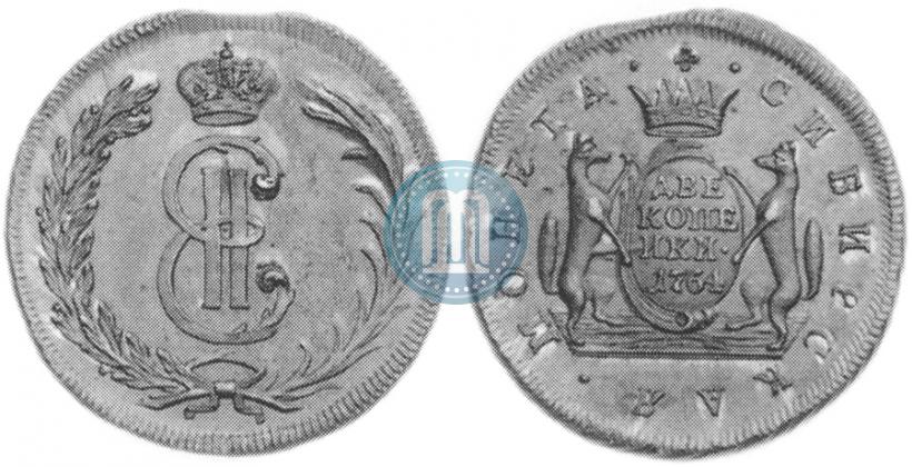 Picture 2 kopecks 1764 year  