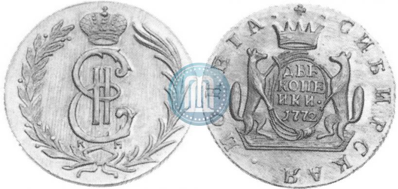 Picture 2 kopecks 1772 year КМ 