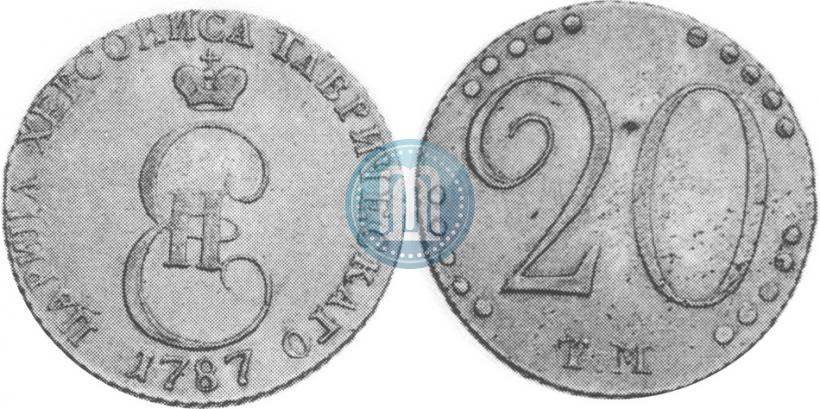 Picture 20 kopecks 1787 year ТМ 