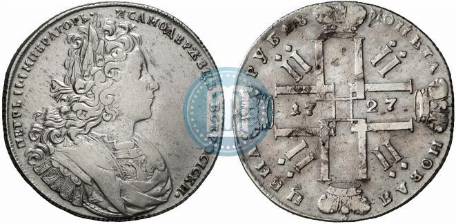 Picture 1 rouble 1727 year  "Petersburg type"