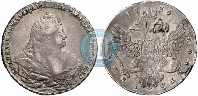 Picture 1 rouble 1738 year  "Moscow type"