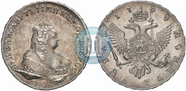 Picture 1 rouble 1744 year СПБ 