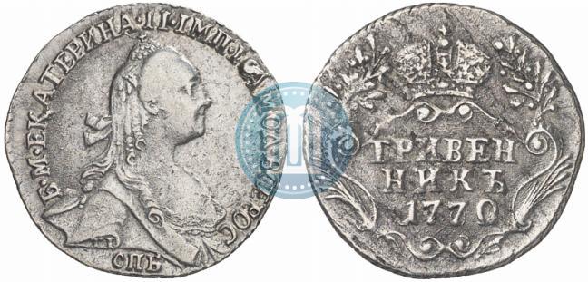 Picture Grivennik 1770 year СПБ 