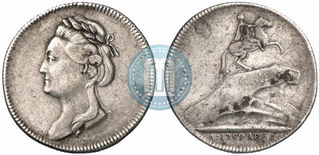 Picture Token Coin 1782 year  "Monument to Peter the Great in Saint-Petersburg"