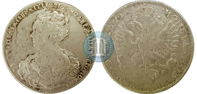 Picture 1 rouble 1726 year СПБ "Petersburg type, portrait turned to the left"