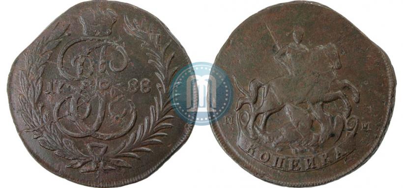 Picture 1 kopeck 1788 year ММ 