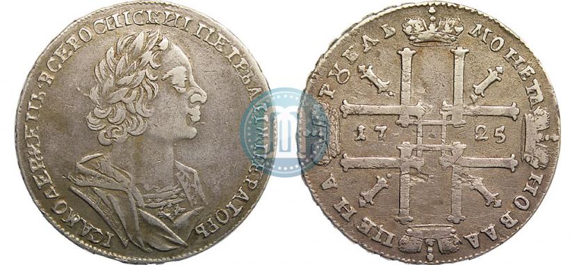 Picture 1 rouble 1725 year  "Portrait in ancient armour"
