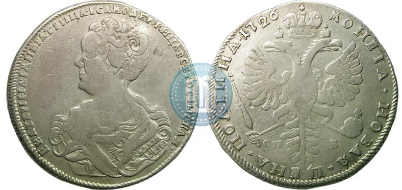 Picture Poltina 1726 year СПБ "Petersburg type, portrait turned to the left"