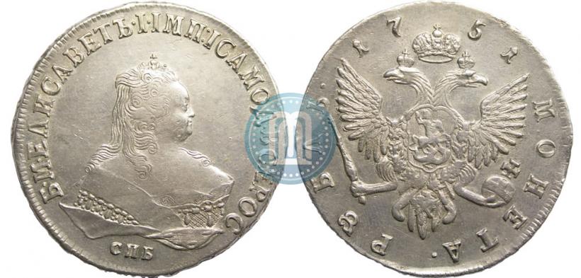 Picture 1 rouble 1751 year СПБ 