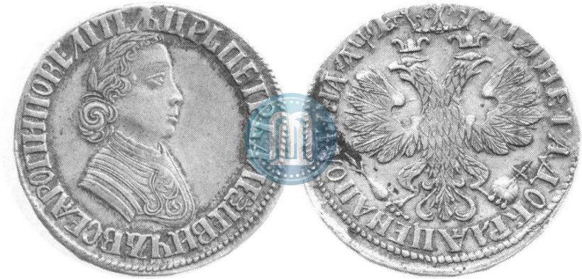 Фото Полтина 1705 года  "Портрет работы Ф. Алексеева"