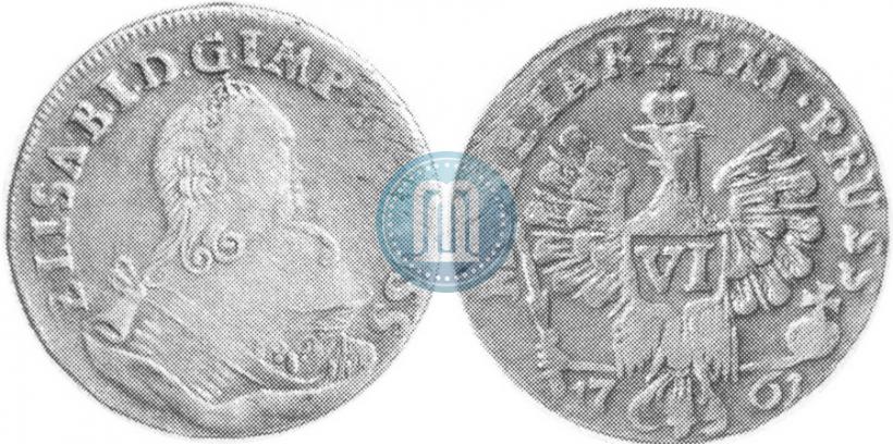 Picture 6 groszy 1761 year  