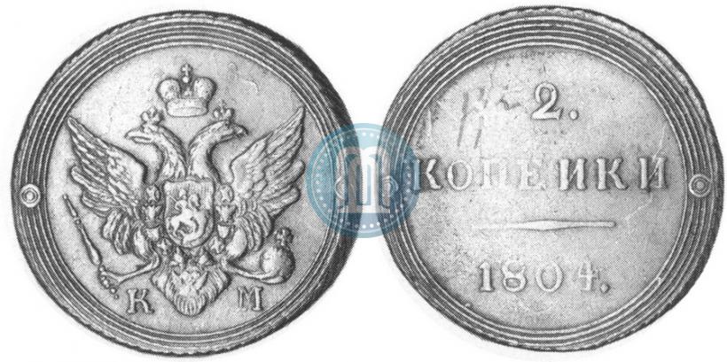 Picture 2 kopecks 1804 year КМ 