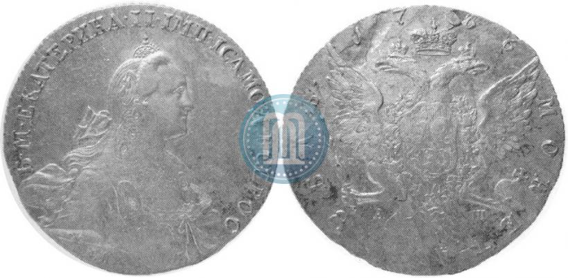 Picture 1 rouble 1766 year СПБ-АШ 