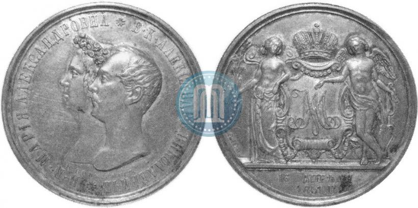 Picture 1 rouble 1841 year СПБ-НГ "In the memory of the wedding of the crown prince"