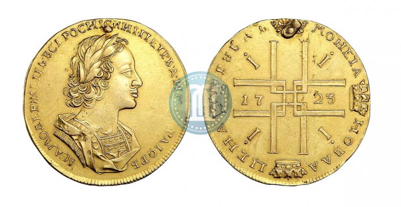 Фото 1 рубль 1723 года  "Портрет в античных доспехах"