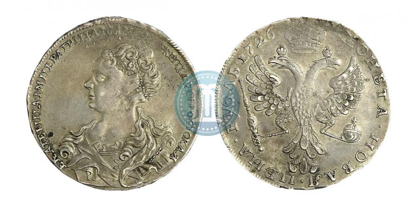 Picture 1 rouble 1726 year  "Moscow type, portrait turned to the left"