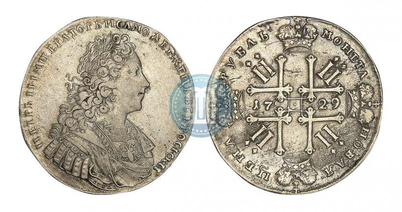 Фото 1 рубль 1729 года  "Тип 1728"