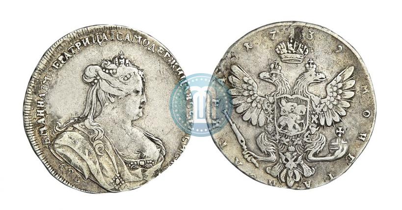Фото Полтина 1739 года СПБ "Петербургский тип"