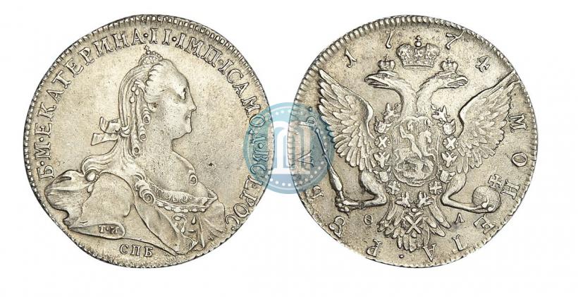 Фото 1 рубль 1774 года СПБ-ФЛ 