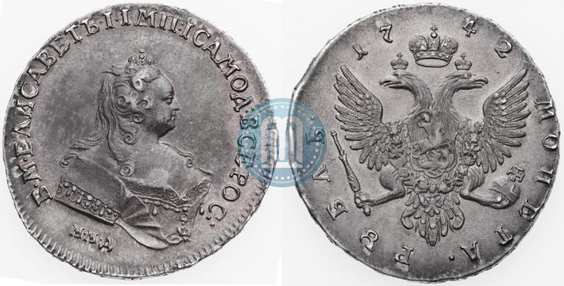 Picture 1 rouble 1742 year ММД 
