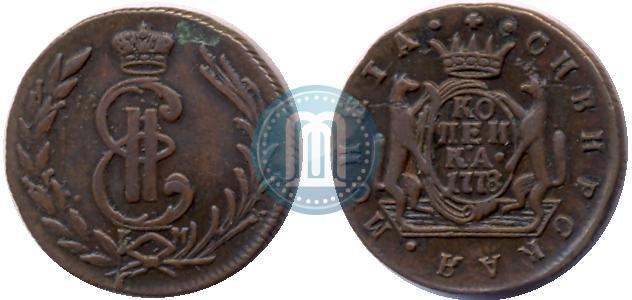Picture 1 kopeck 1778 year КМ 