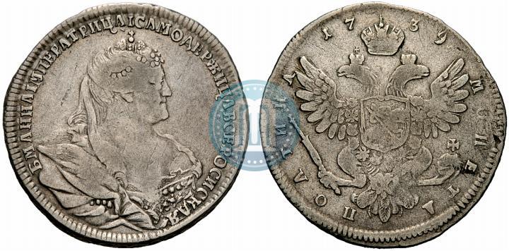 Picture Poltina 1739 year  "Moscow type"