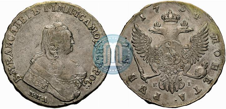 Picture 1 rouble 1754 year ММД-ЕI 