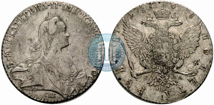 Picture 1 rouble 1768 year СПБ-СА 