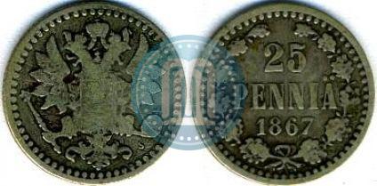 Фото 25 пенни 1867 года S 