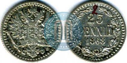 Picture 25 pennia 1868 year S 