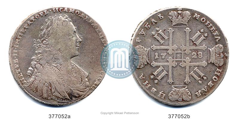 Фото 1 рубль 1728 года  "Тип 1728"
