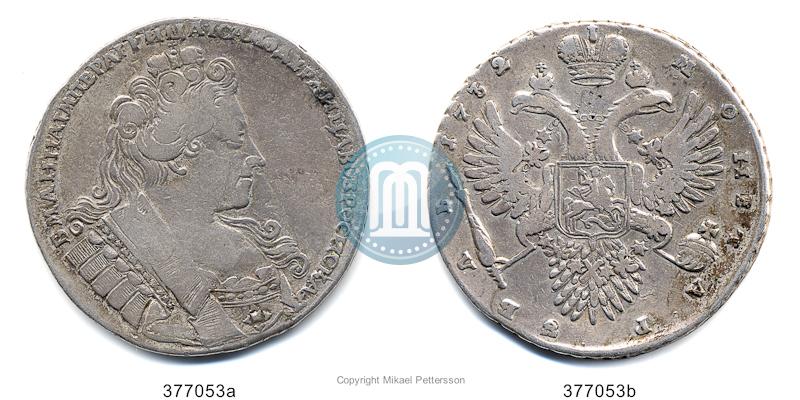 Фото 1 рубль 1732 года  