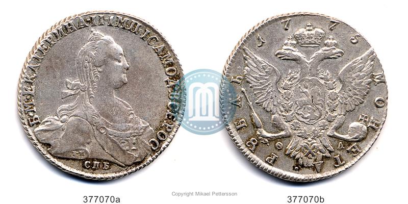 Picture 1 rouble 1775 year СПБ-ФЛ 