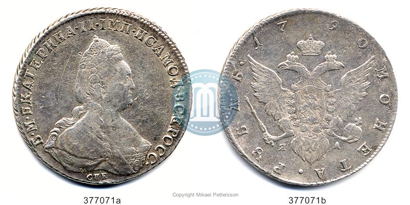 Picture 1 rouble 1790 year СПБ-ЯА 