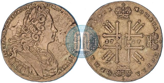 Picture 1 rouble 1727 year  "Moscow type"