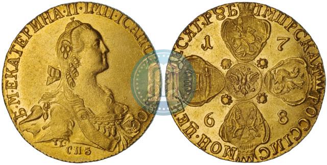 Picture 10 roubles 1768 year СПБ 