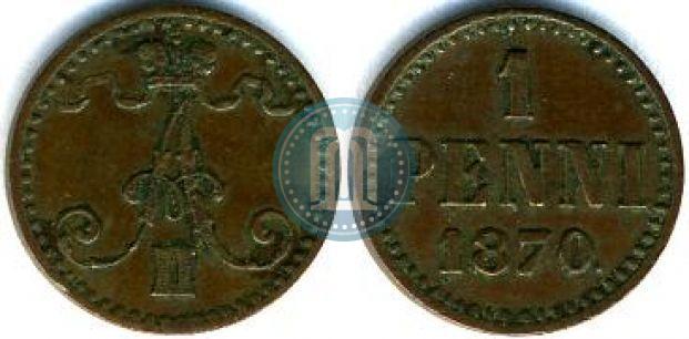 Фото 1 пенни 1870 года  